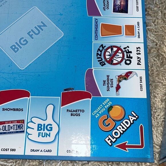 Florida Opoly Board Game Floridaopoly Monopoly Style Game Made In USA Late For T - Picture 7 of 11